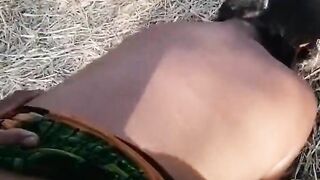 Devska is a little bunny creampied in the woods