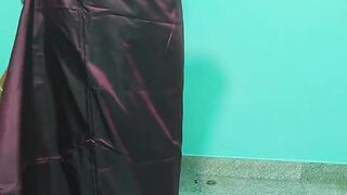 Banarasi silk saree draping with perfect pleats aoo cute girls