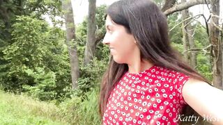 Walking in a public park without panties and pissing while no one is watching
