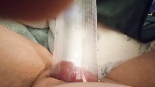 Penis pump on a clit
