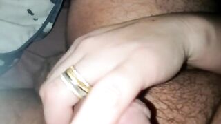 Married women help step son jerk off after long time