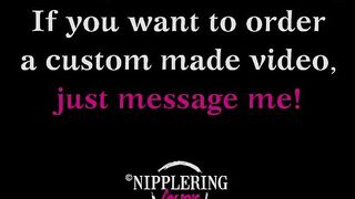nippleringlover naked wasching pierced tits with huge large gauge nipple rings