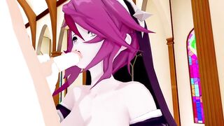 Rosaria Genshin Impact 3D HENTAI 3/12