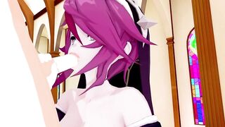 Rosaria Genshin Impact 3D HENTAI 3/12