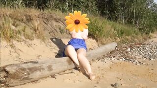 On beach