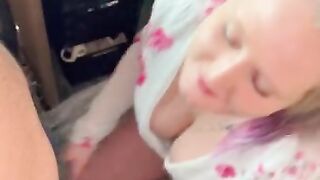 First Date night blowjob with a shy girl