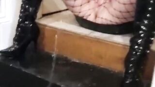 Dirty grandma .. pissin again