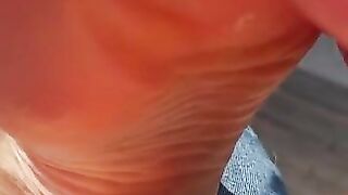Sexy toes closeup in the sun