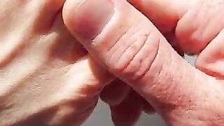 Sexy toes closeup in the sun