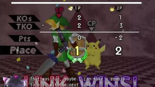 Chrome plays Smash Bros 64