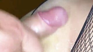 Cum in My wife's stocking After Anal and Pussy