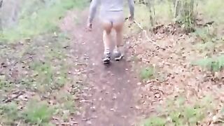 I walk NAKED in the woods and show you my hot PUSSY