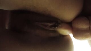 Fucking a big dildo