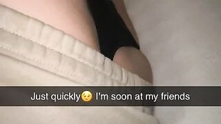 Cheating Girlfriend fucks Guy after Night out Snapchat Cuckold