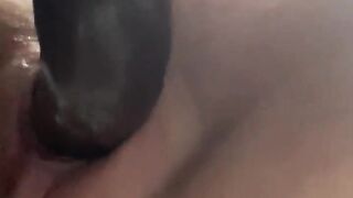 Thick MILF Rides BBC SexDoll fingers ass creamie pussy riding cowgirl brunette big boobs tight ass