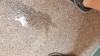 Long carpet piss