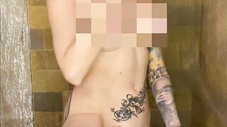 3 Satisfying my pussy while taking a shower OF FREE giaredfire