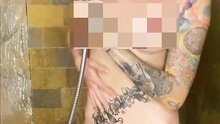 8 Satisfying my pussy while taking a shower OF FREE giaredfire