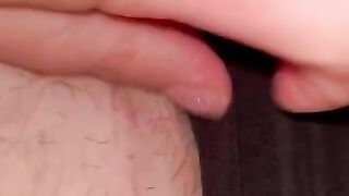 Rubbing my clit close up before bed