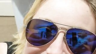 Blonde Rocker Babe Gets a Mouth Full of Cum