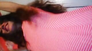 Hairy Pussy Onlyfans Fetish PAWG PinkMoonLust gets Dressed in a Cute Hot Pink Candy Striped Dress Up