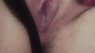 Playing with and stretching my tight wet pussy for you