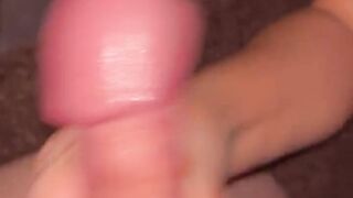 Multicoloured nails handjob with cumshot edging and milking