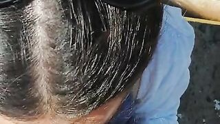 I took the brand new one for a ride she sucked my dick out in the open over the river