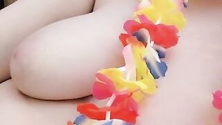 pride month munchies! ~ cute chubby girl eating chips and rubbing her squishy belly