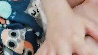 pride month munchies! ~ cute chubby girl eating chips and rubbing her squishy belly