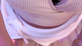 Jasmine jerks me with hands and feet then gets fucked in the room - Sweet Arabic real amateur