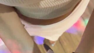 Jasmine jerks me with hands and feet then gets fucked in the room - Sweet Arabic real amateur