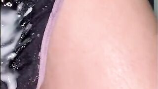 Cotton Panties Dripping with Hot Load of Cum