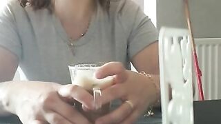 Step mom drink coffee and get fucked by step son in restaurant