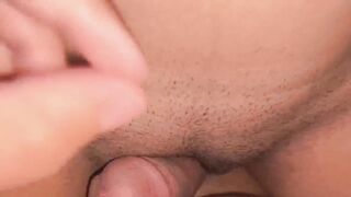 cheating bitch made snapchat friend horny with pussy rub on his crooked dick
