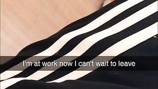 cheating bitch made snapchat friend horny with pussy rub on his crooked dick