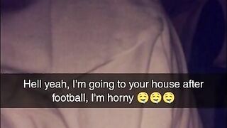 cheating bitch made snapchat friend horny with pussy rub on his crooked dick