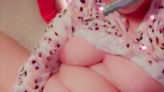 Nezuko plays with her tight fat soft demon pussy