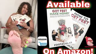 Ebony Big Feet Footjob, JOI & Dry Soles