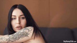 HeyHoneyClub - Gorgeous girl Stasya slowly taking off all of her clothes and masturbating