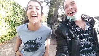 (PUBLIC RISKY) POV BLOWJOB ON THE STREET WITH CUM IN THE MOUTH