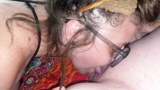 Her friend eating my pregnant wife’s pussy