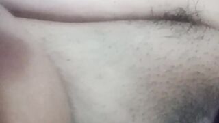 Chubby chichona plays with her big tits and ends up playing with her rich pussy