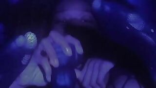 Slim Petite Ebony Does Masturbation Mash Up ????