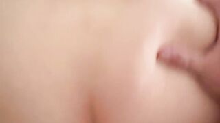 POV big ass gets fucked from behind and begs for cum inside her