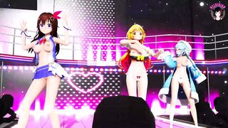 3 Teens With Big Boobs Dancing (3D HENTAI)
