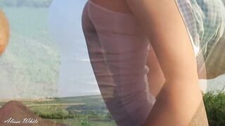 ????Real amateur couple have risky fuck in nature????