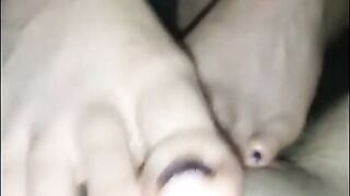 Teasing him with my feet | POV