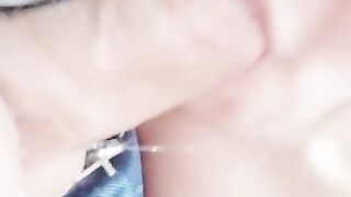 Sexy Blonde Gives Sloppy Slurrpy Blowjob, No Hands