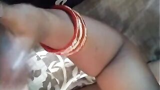 Newly married horny bhabi sucking big cock of her husband with satisfy to her hole
